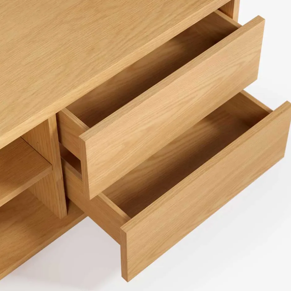 200x44x36 TV Board in Eiche Furnier - Elastian^Wohnen Outlet