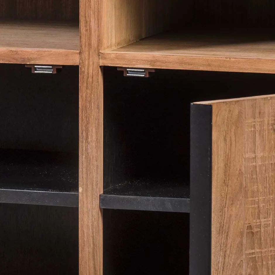 138x75x50 TV Kommode aus Teak Massivholz - Myons^Wohnen