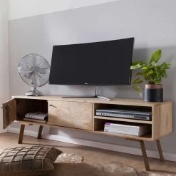 145x47x35 TV Lowboard aus Mango Massivholz - Geyco^Wohnen Discount