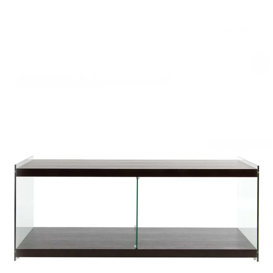 120x45x60 TV Lowboard in Walnuss & Transparent - Adlona^Wohnen Outlet