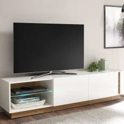 Wohnen 188x46x40 TV Lowboard mit 2 Klappen - Myrda
