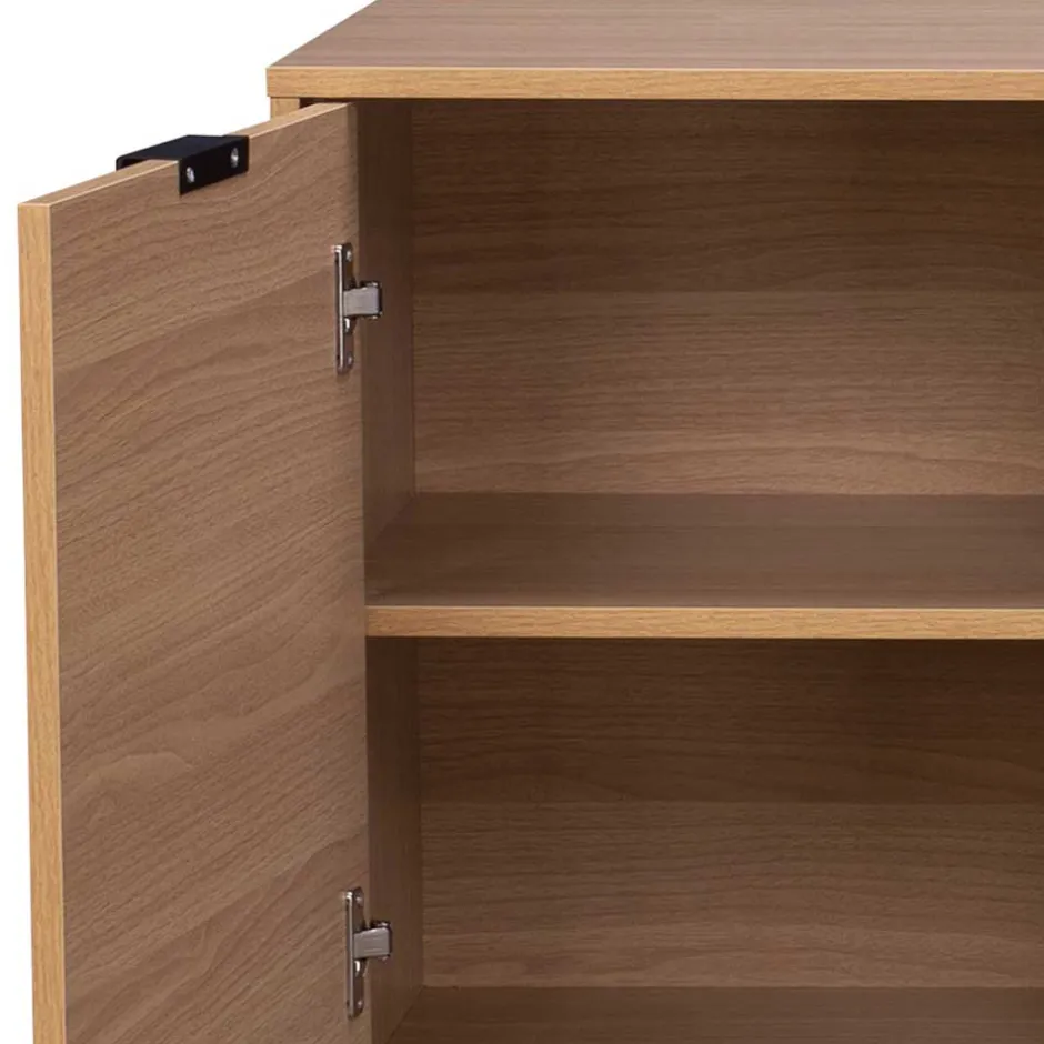140x76x40 TV Phonoschrank in Eiche & Schwarz - Brausca^Wohnen Outlet