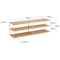 160x50x40 TV Regal in Eiche - Bosso^Wohnen Sale