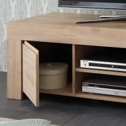 Wohnen 138x44x42 TV Unterschrank in Eichefarben - Karika