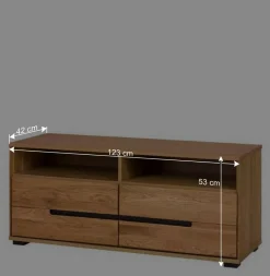 123x53x42 TV Unterschrank in Eiche - Sennya^Wohnen
