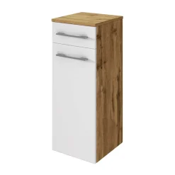 30x79x35 Unterschrank fürs Bad in Weiß & Wildeiche - Yazemina^Wohnen New