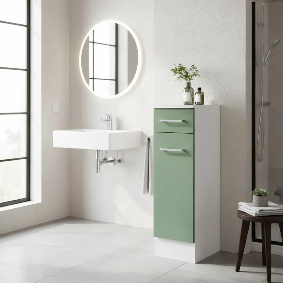 25x84x35 Unterschrank fürs Badezimmer in Grün - Loenixa^Wohnen Sale