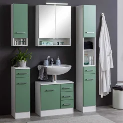 25x84x35 Unterschrank fürs Badezimmer in Grün - Loenixa^Wohnen Sale