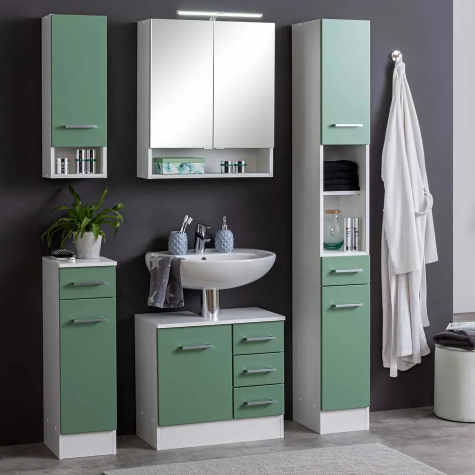25x84x35 Unterschrank fürs Badezimmer in Grün - Loenixa^Wohnen Sale