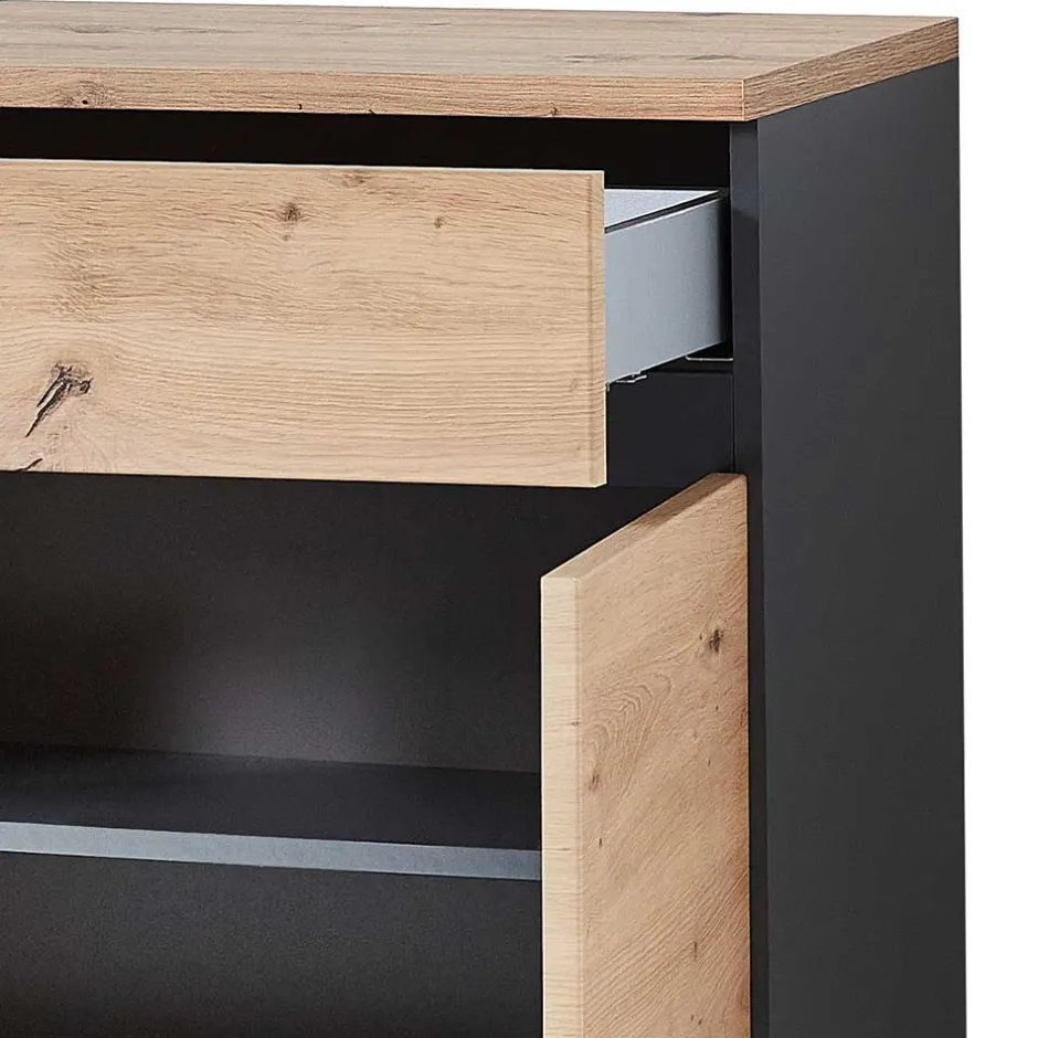 80x107x38 Vertiko für Schuhe in Wildeiche Optik - Kuetra^Wohnen Sale