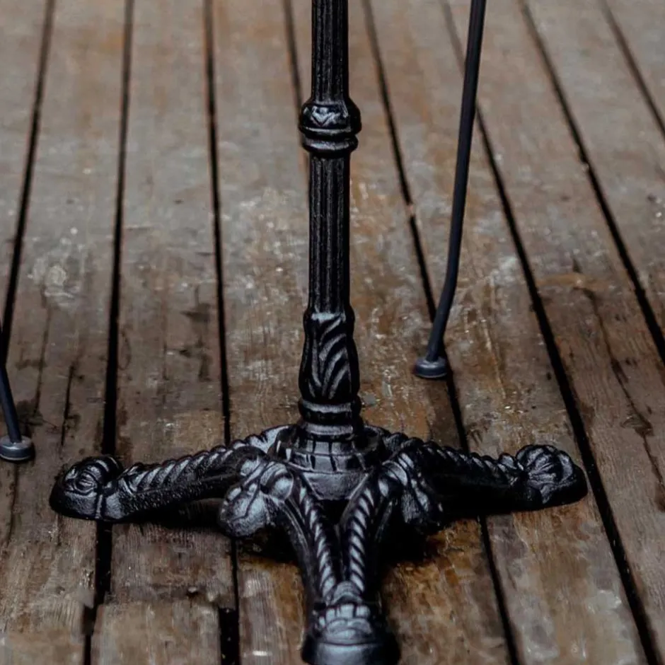 Wohnen 57x71x57 Vintage Bistrotisch aus Marmor in Schwarz - Mally