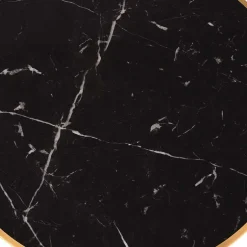 Wohnen 57x71x57 Vintage Bistrotisch aus Marmor in Schwarz - Mally