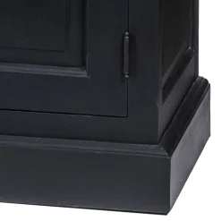 220x96x53 Vintage Design Anrichte in Schwarz - Niovan^Wohnen Clearance