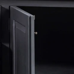 220x96x53 Vintage Design Anrichte in Schwarz - Niovan^Wohnen Clearance