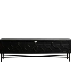 Wohnen 160x50x45 Vintage Design Lowboard in Schwarz - Illestra