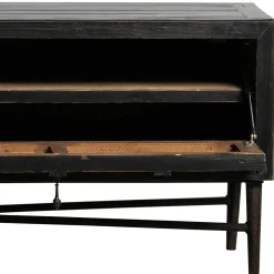 Wohnen 160x50x45 Vintage Design Lowboard in Schwarz - Illestra