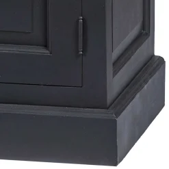 100x141x51 Vintage Vertiko in Schwarz & Teakfarben - Niovan^Wohnen