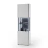 Wohnen 60x208x38 Vitrine in Weiß & Anthrazit - Hazime
