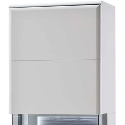 Wohnen 60x208x38 Vitrine in Weiß & Anthrazit - Hazime