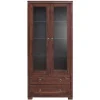 Wohnen 80x178x40 Vitrine mit 2 Schubladen - Luvin