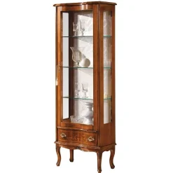 Wohnen 31x175x60 Vitrinenschrank im Italienischem Stil - Venerdina