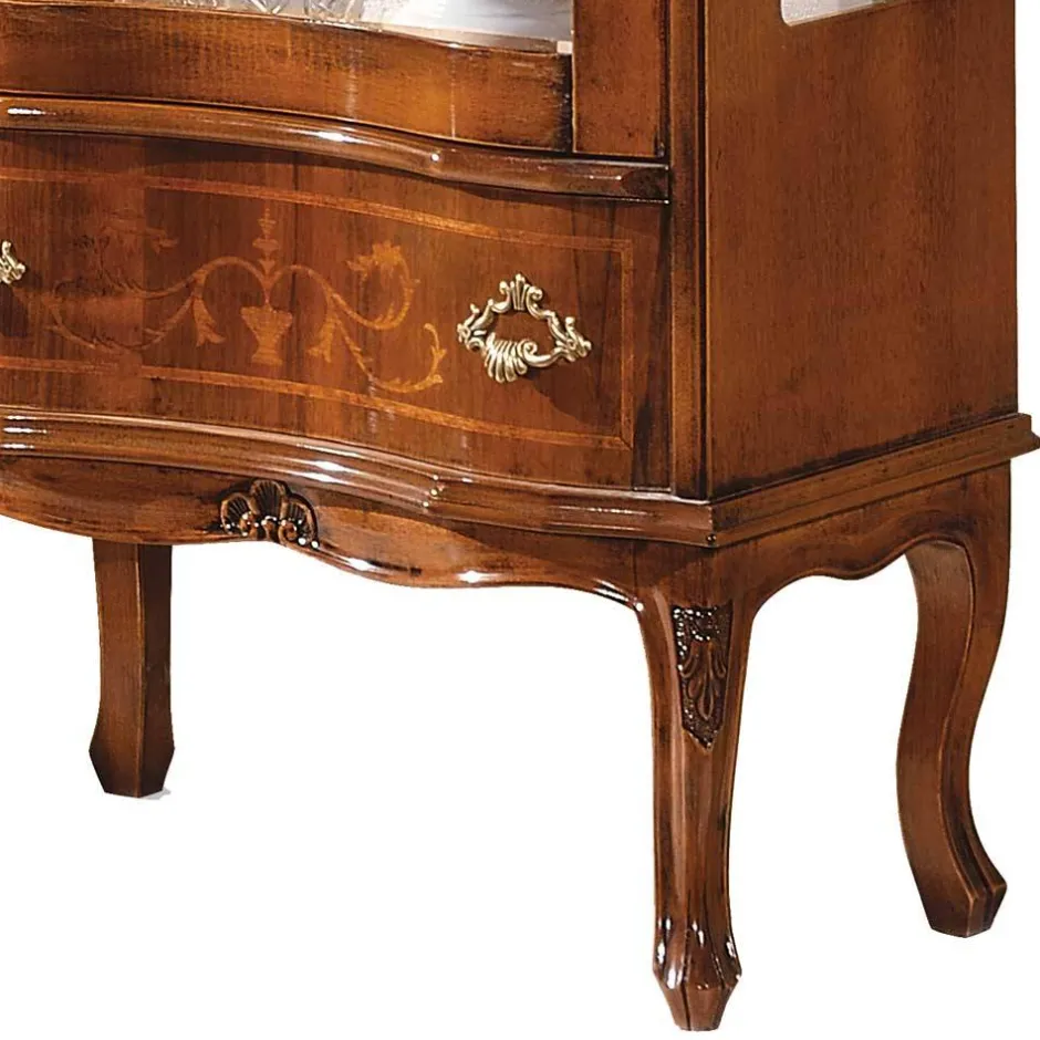 Wohnen 31x175x60 Vitrinenschrank im Italienischem Stil - Venerdina