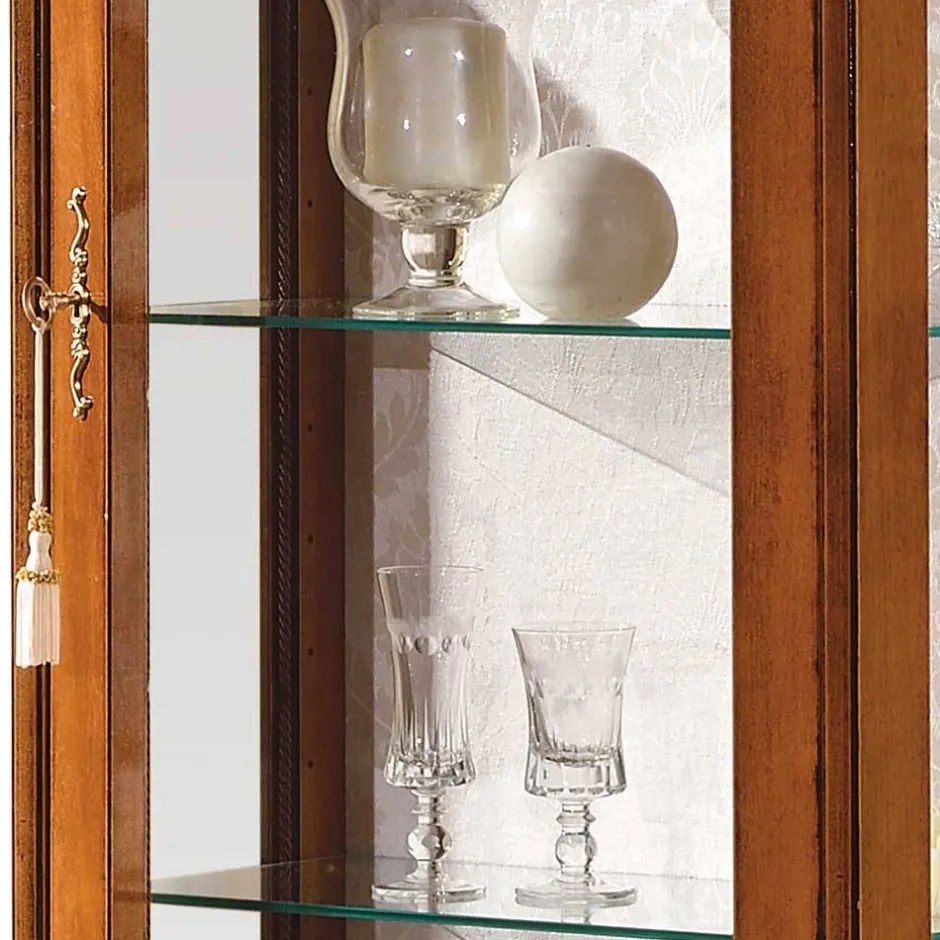 Wohnen 31x175x60 Vitrinenschrank im Italienischem Stil - Venerdina