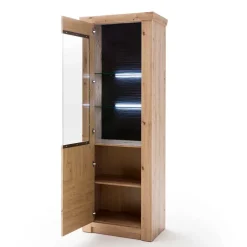 74x211x45 Vitrinenschrank in Eiche Dekor - Wykina^Wohnen New