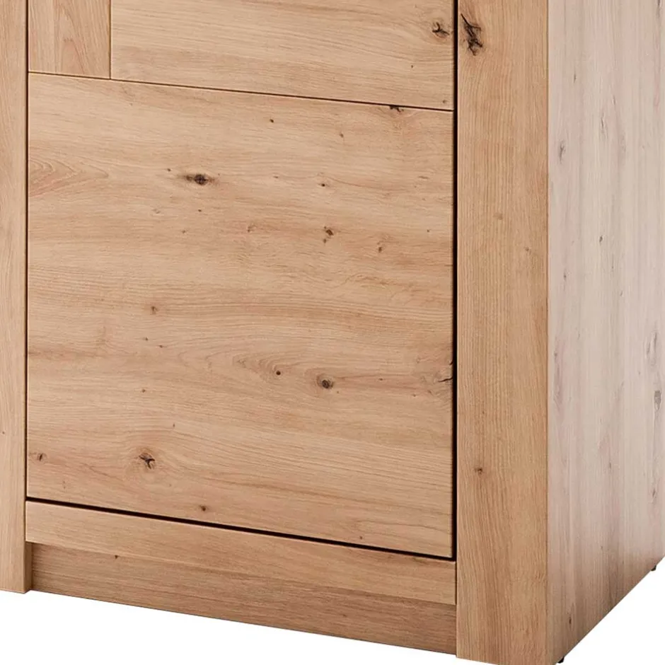 74x211x45 Vitrinenschrank in Eiche Dekor - Wykina^Wohnen New