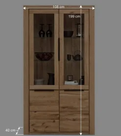 108x199,5x40 Vitrinenschrank 4-türig - Nelenia^Wohnen Outlet