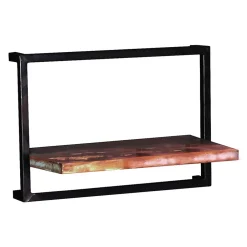 Wohnen 50x35x25 Wandboard aus Altholz mit Metallrahmen - Jamaica