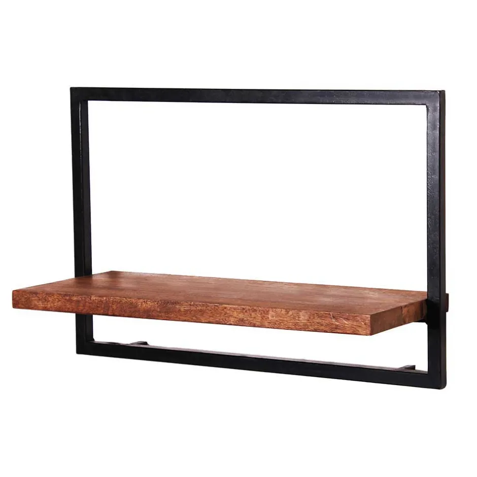 Wohnen 65x25x35 Wandboard aus Holz & Altmetall - Mendoza