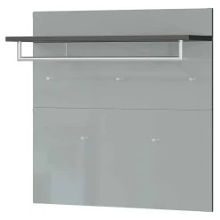 97x96x30 Wandgarderobe in Silbergrau Glas - Ilfred^Wohnen