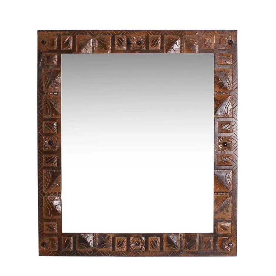 Wohnen 68x79x8 Wandspiegel im Kolonialstil - Solapura