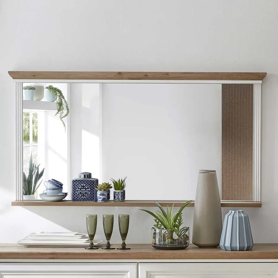 Wohnen 142x74x16 Wandspiegel mit Landhaus Design - Sinolita