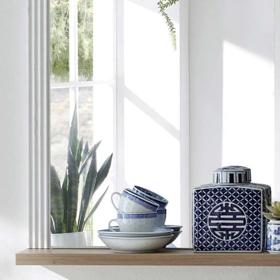 Wohnen 142x74x16 Wandspiegel mit Landhaus Design - Sinolita