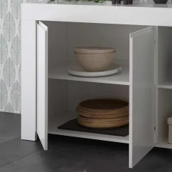 138x81x42 Wangengestell Kommode in Weiß - Mikes^Wohnen Best