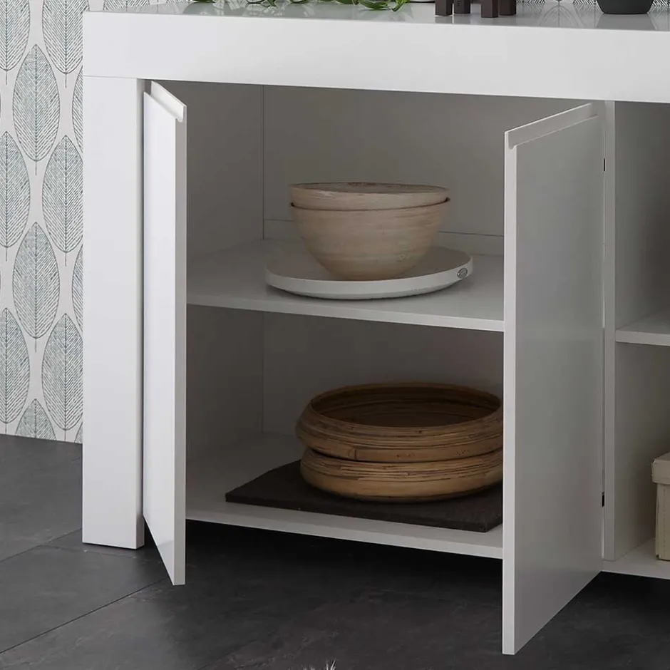 138x81x42 Wangengestell Kommode in Weiß - Mikes^Wohnen Best