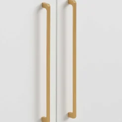 57x61x30 Waschbeckenschrank in Weiß & Gold - Nuszaleva^Wohnen Discount