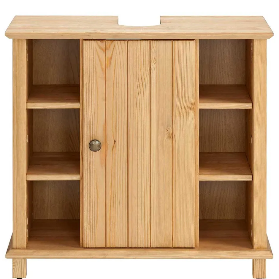 Wohnen 60x65x30 Waschbeckenunterschrank aus Massivholz - Akzinad