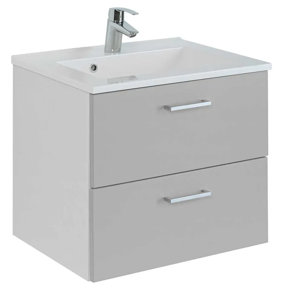 Wohnen 60x54x48 Waschkommode in hellem Grau - Girios