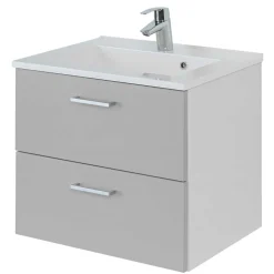 Wohnen 60x54x48 Waschkommode in hellem Grau - Girios