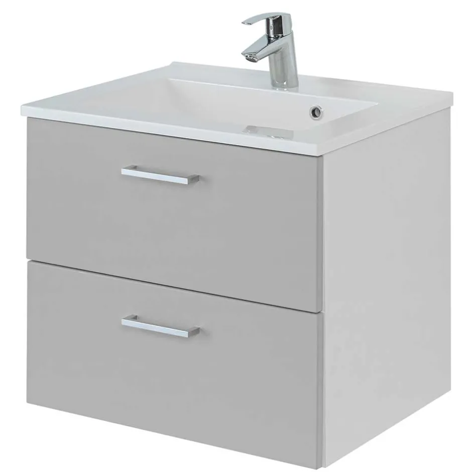 Wohnen 60x54x48 Waschkommode in hellem Grau - Girios