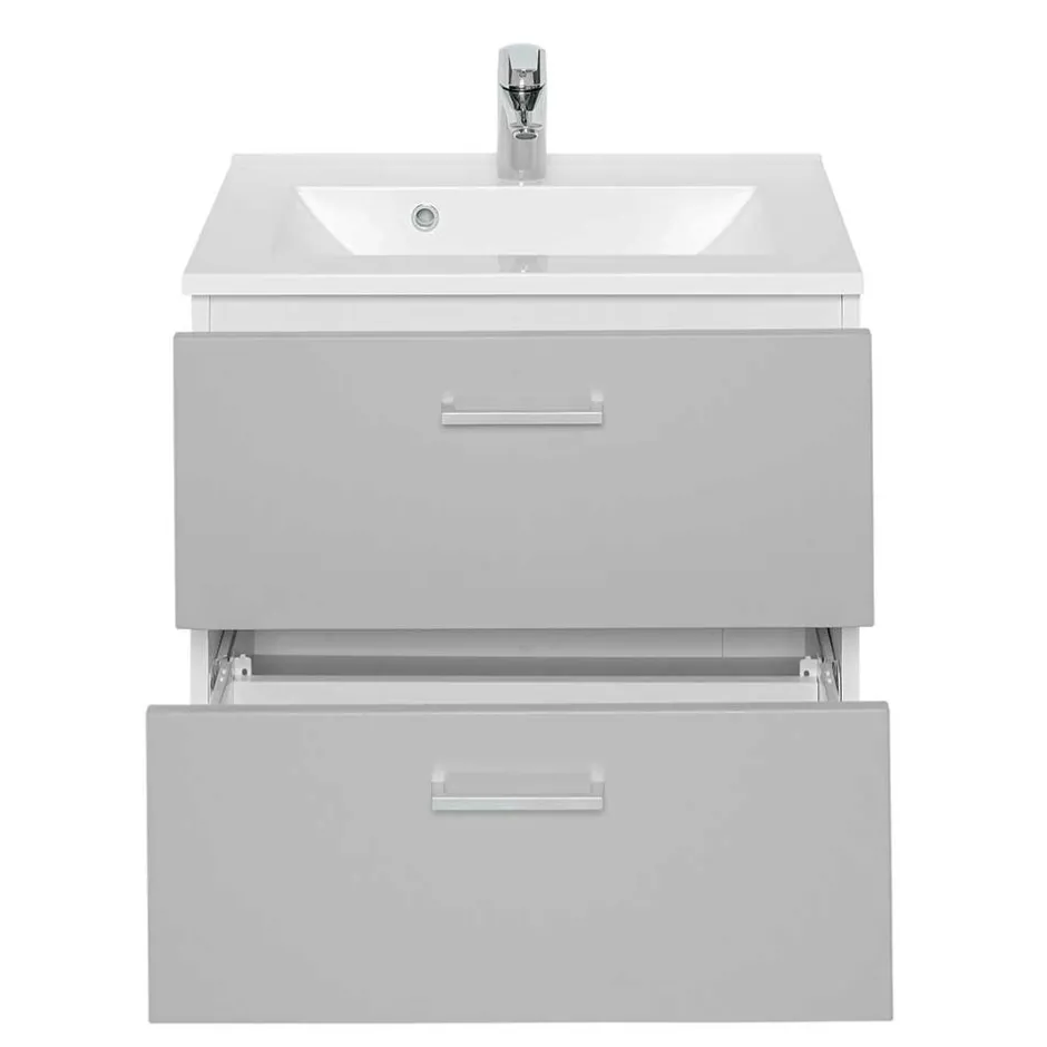 Wohnen 60x54x48 Waschkommode in hellem Grau - Girios