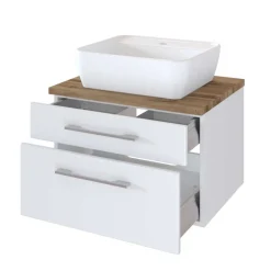 60x55x47 Waschtisch in Weiß Wildeiche - Enwicos^Wohnen Clearance