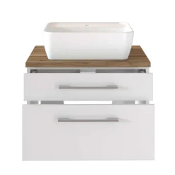 60x55x47 Waschtisch in Weiß Wildeiche - Enwicos^Wohnen Clearance
