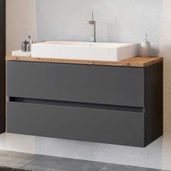 100x54x48 Waschtisch Konsole in Grau & Wildeiche - Noricas^Wohnen Outlet