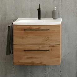 Wohnen 60x54x45 Waschtischkonsole in Wildeiche Optik - Arazony