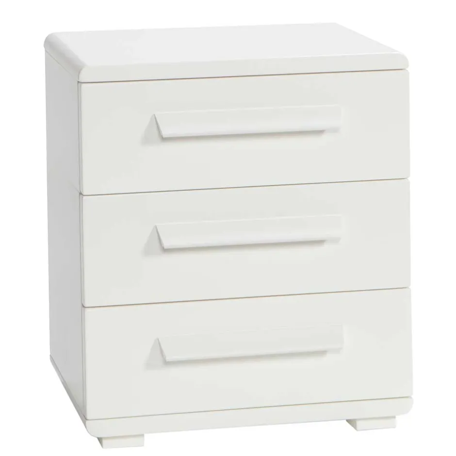 48x57x43 Weiße Nachtkommode aus Buche - Paniera^Wohnen Best