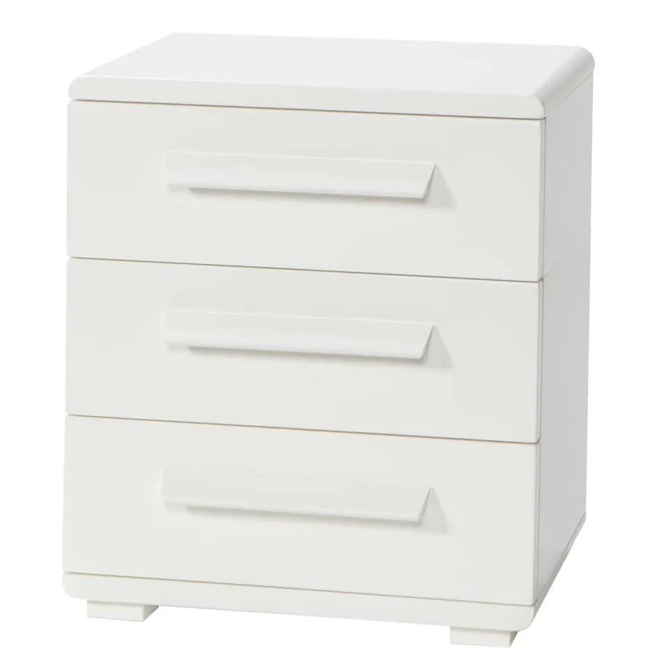 48x57x43 Weiße Nachtkommode aus Buche - Paniera^Wohnen Best